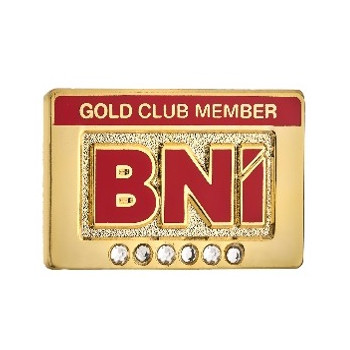 Gold Club Pin 6 Stones